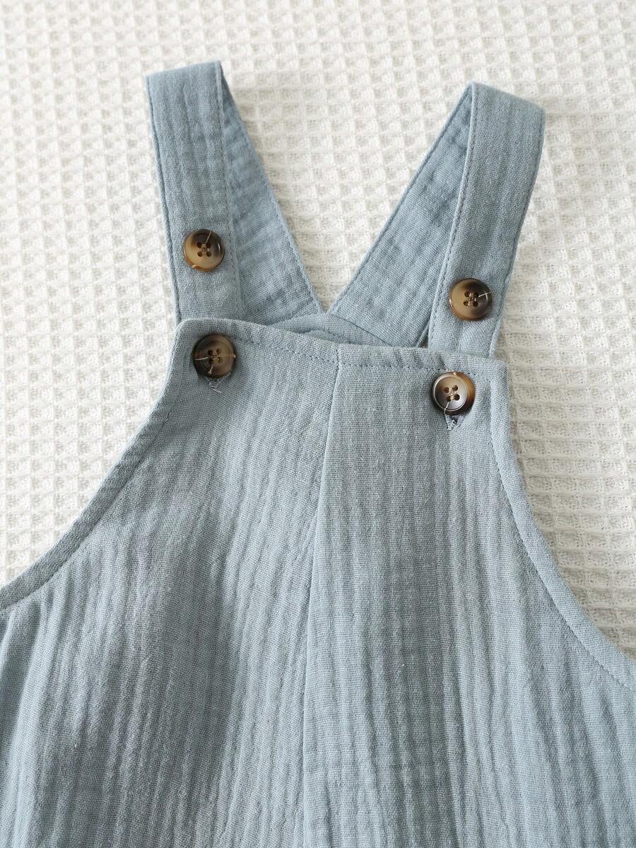 SHEIN Baby Unisex Striped Romper for Spring and Summer