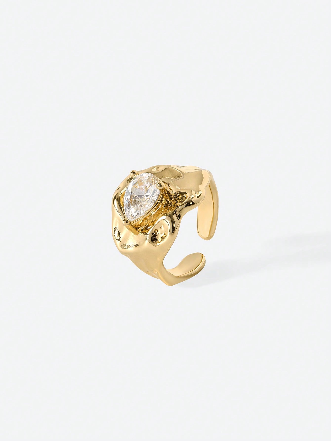 SHEIN Opalesca Elegant Pearl Open Ring Women