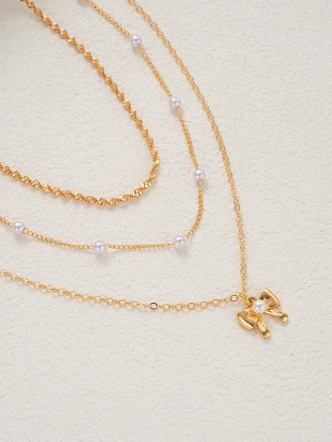 SHEIN 5pcs Y-Shaped Necklace Set Women