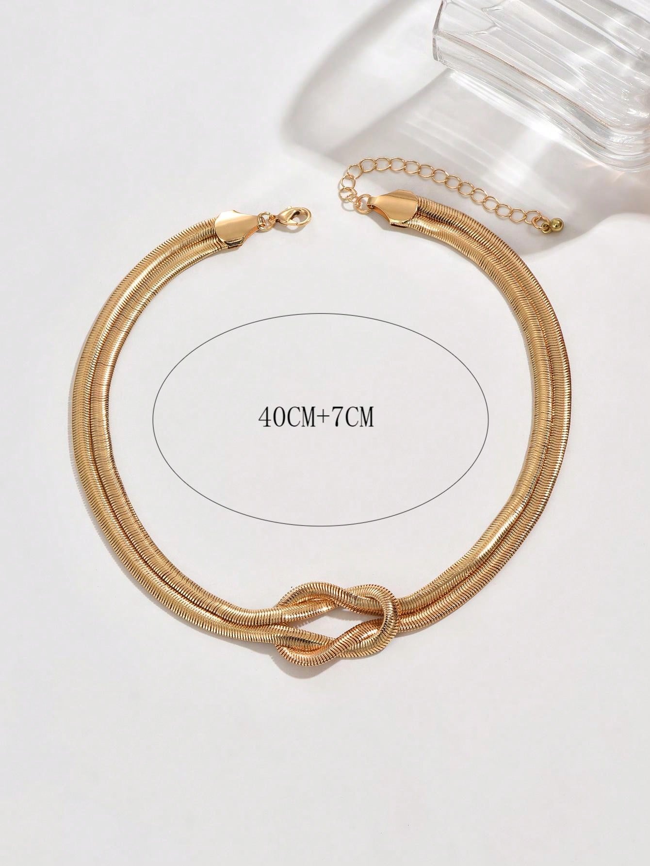 SHEIN Simple Versatile Snake Chain Necklace Fashion Jewelry Women