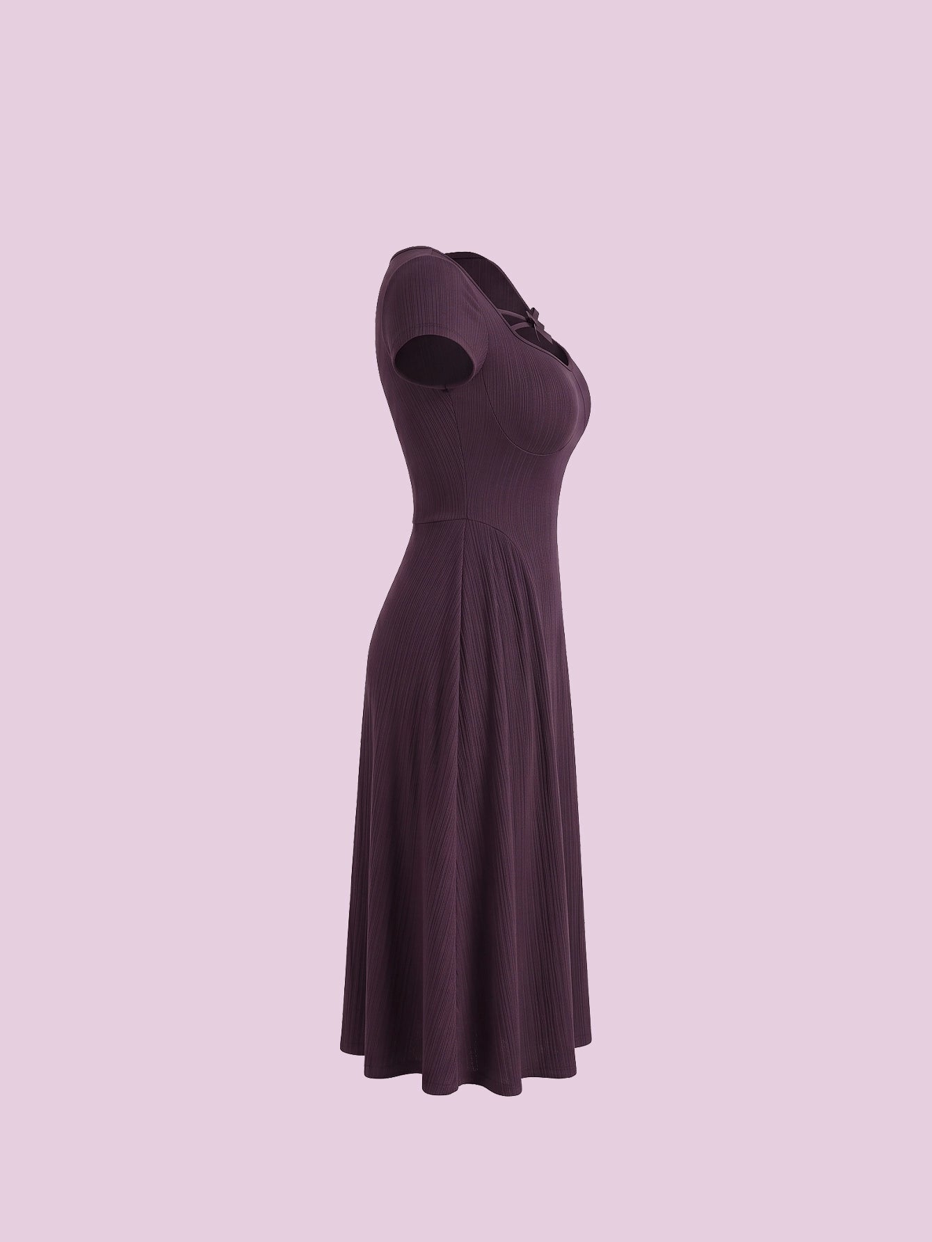 SHEIN Women's Feyla Solid Color Bowknot Decor Elegant Summer Dress