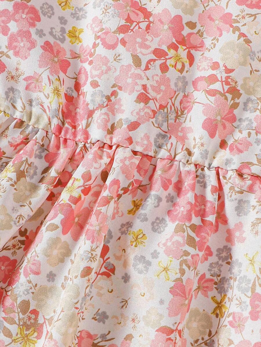 SHEIN Girls Floral Spaghetti Strap Dress and Top Set