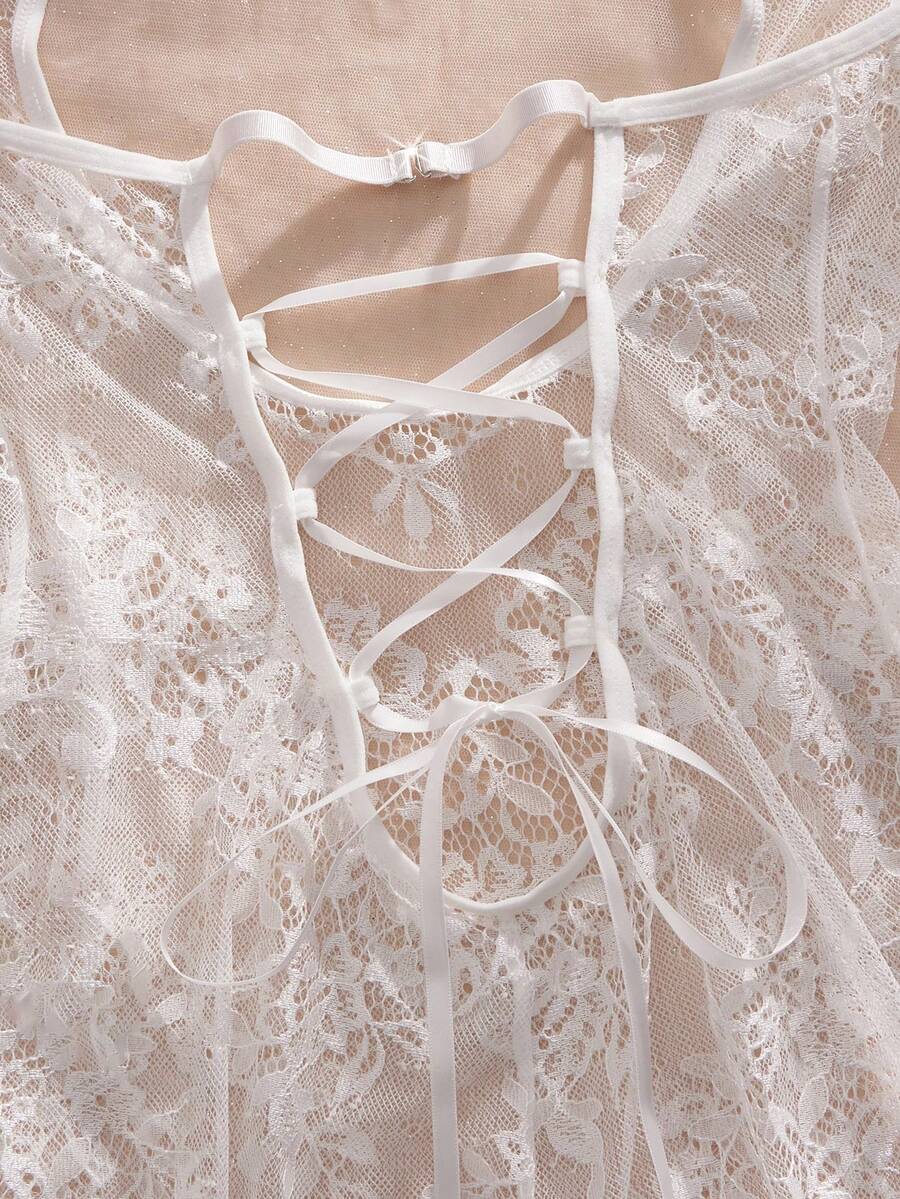 SHEIN Lingerie 3pcs Women's Sexy Lace Lingerie Set