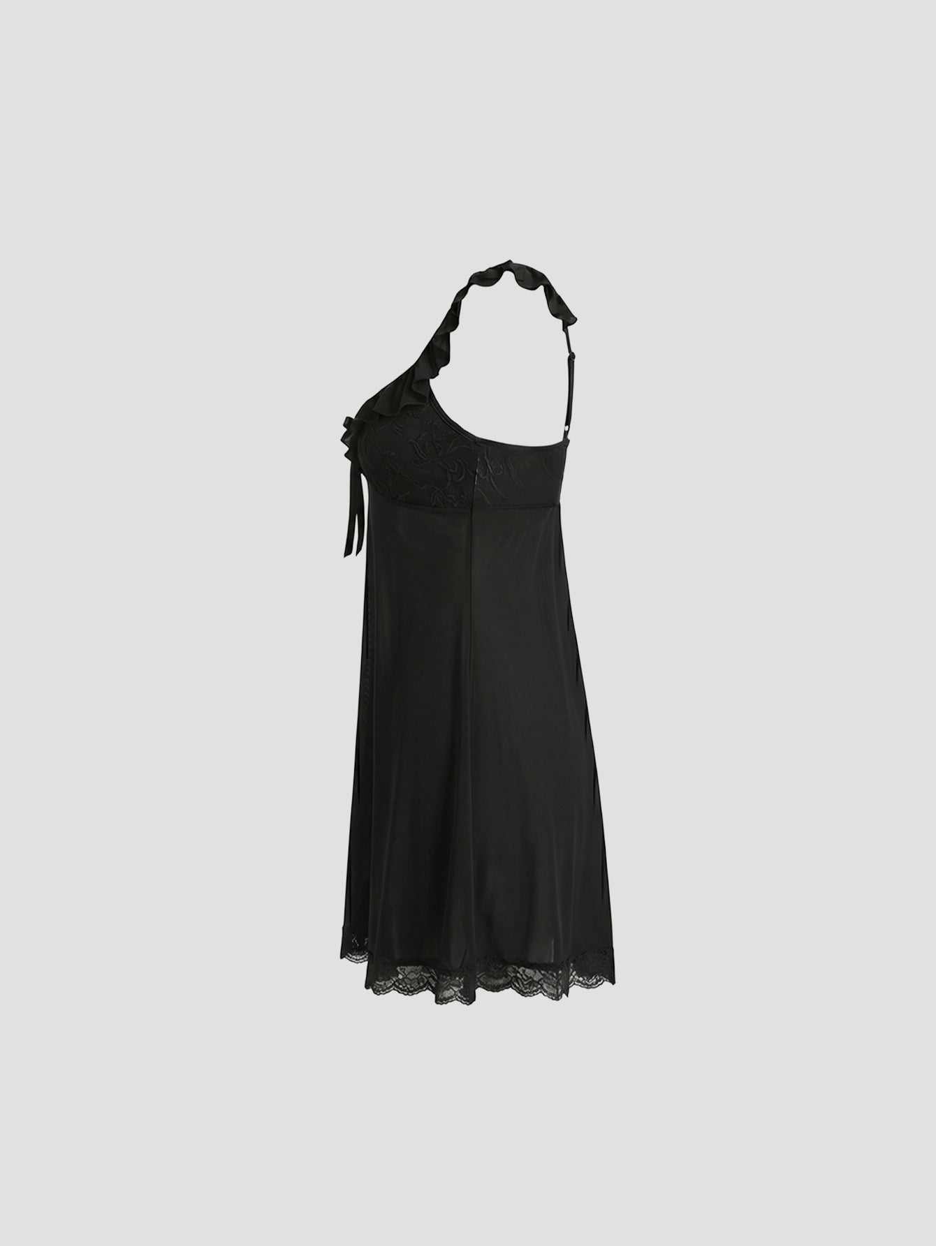 SHEIN Lingerie DAZY Lace Mesh Frill Trim Camisole Nightgown