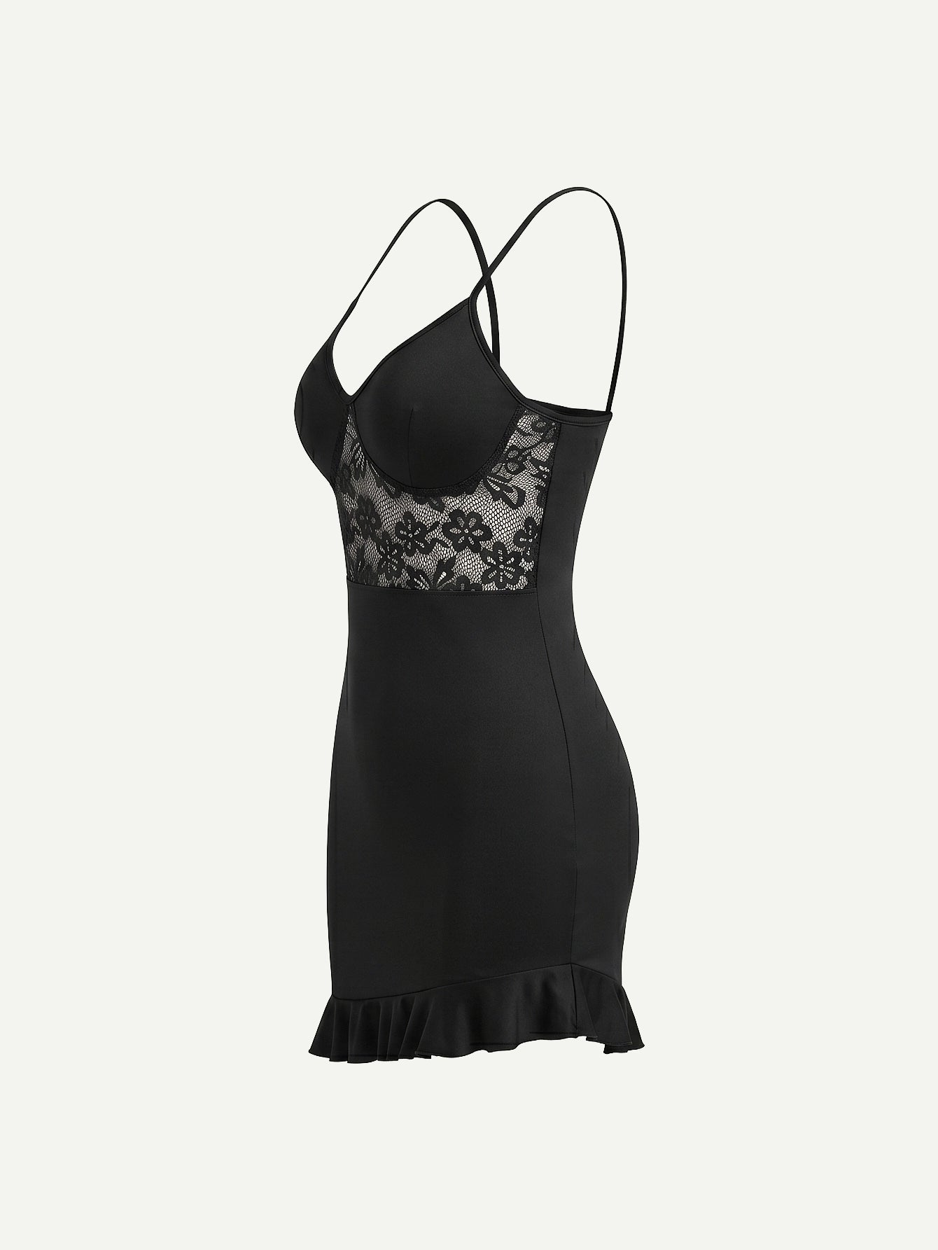 SHEIN Lingerie INS Sweet Girl Lace Patchwork Sexy Nightgown