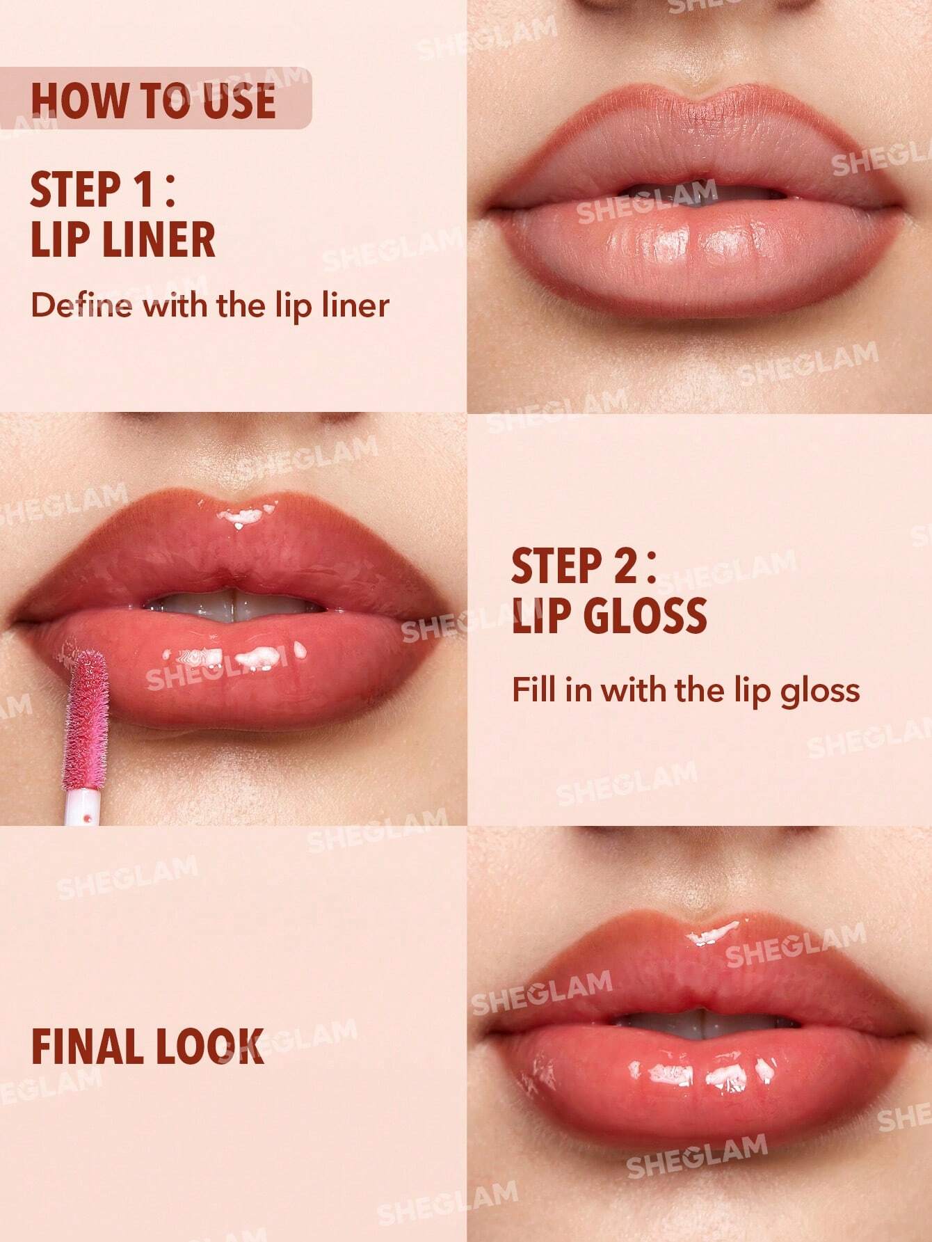 SHEGLAM Lip Rules 2 In 1 Liner and Gloss Pen High Pigment Moisturizing Liquid Lipstick for Defined Lips