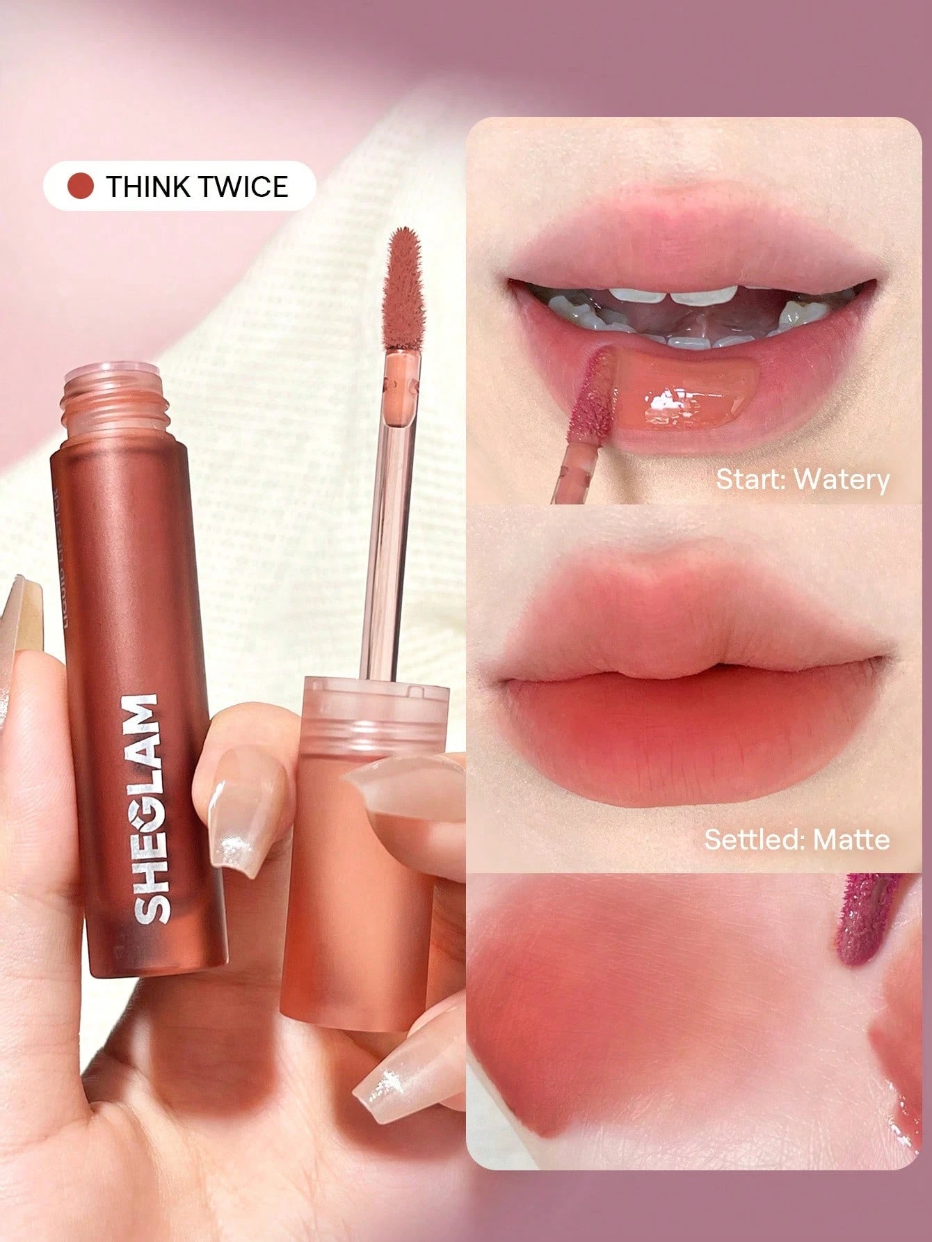 SHEGLAM Soft Haze Lip Blur Think Twice 6 Colors Waterproof Matte Long Lasting Liquid Lipstick and Lip Tint