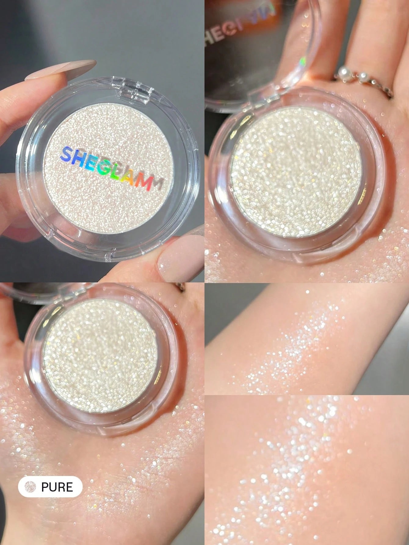 SHEGLAM Enigma Sparkly Eyeshadow Pure Multi?Tone Gradient High Shine Non?Fading Glitter Shimmer Powder for Stunning Eye Looks
