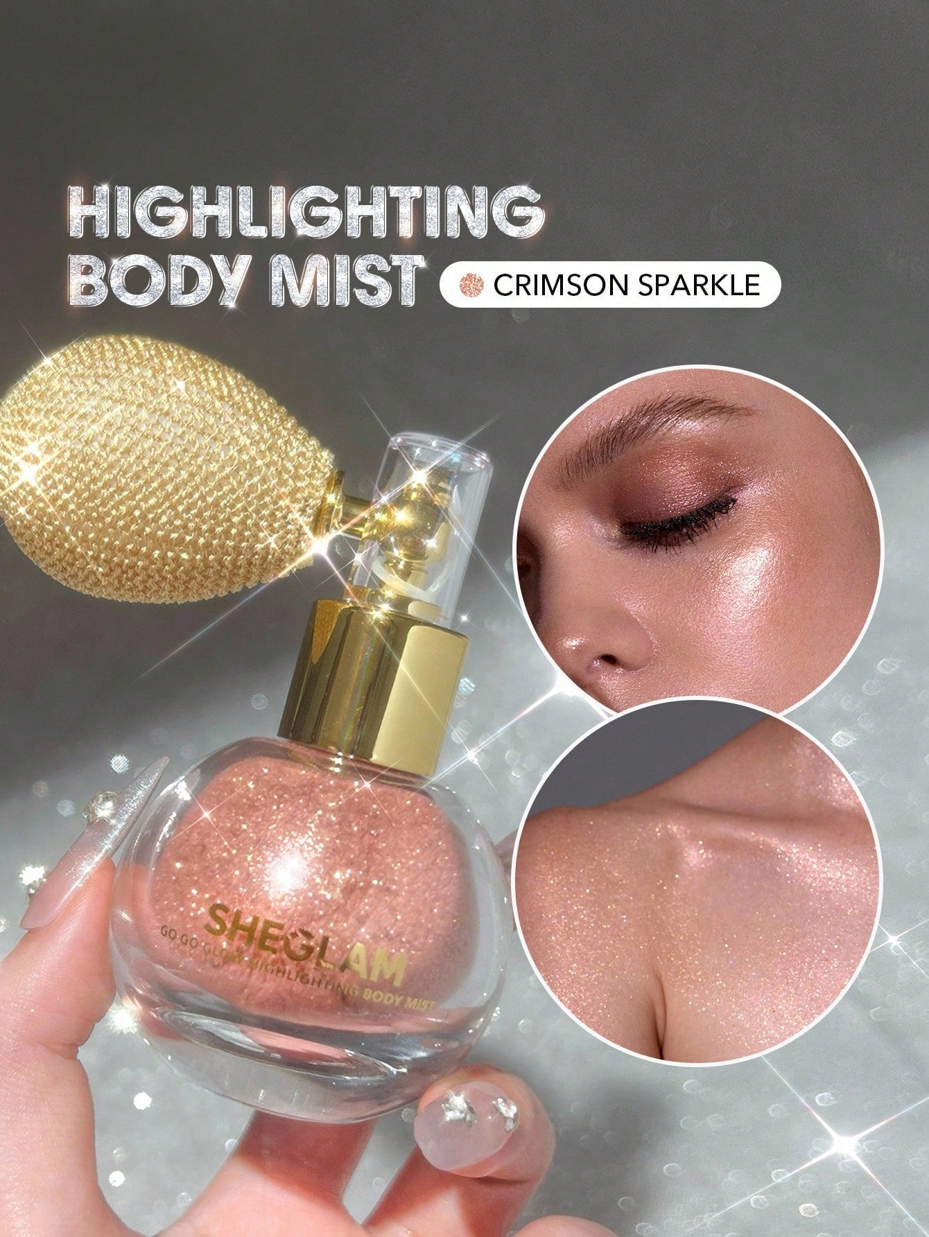 SHEGLAM Go Go Glow Highlighting Body Mist Shimmering Hydrating Glow Spray