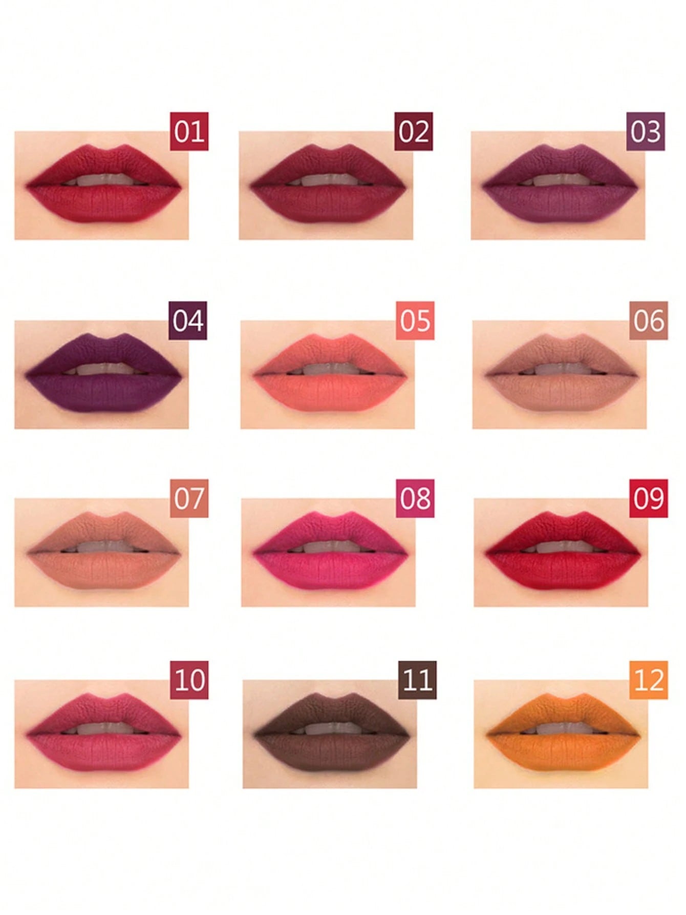 SHEGLAM Pudaier Glimmer & Gleams 12pcs Waterproof Matte Lipliner Pencil Makeup Set