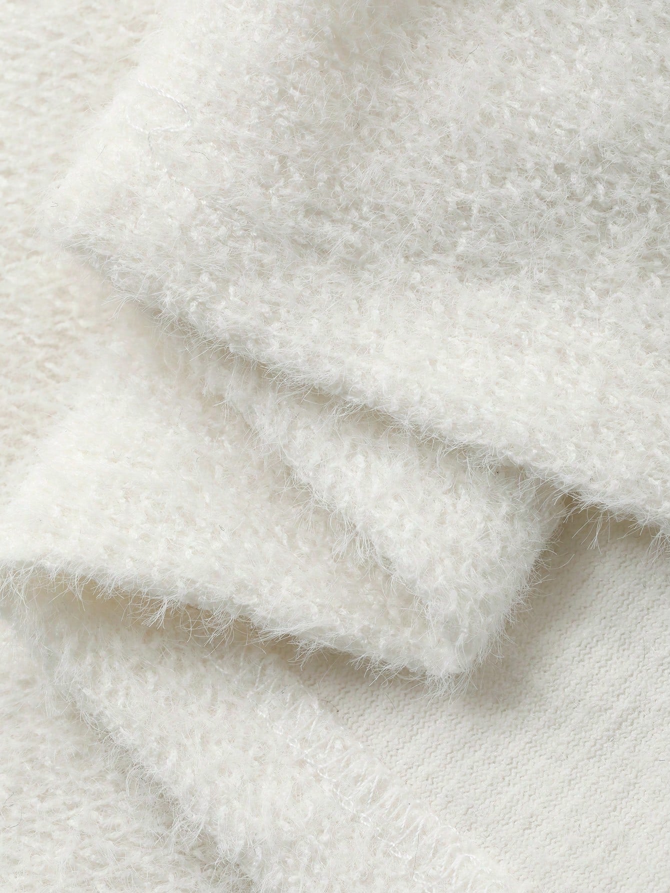 SHEIN Top DAZY 2pcs Fuzzy Crop Cardigan Set