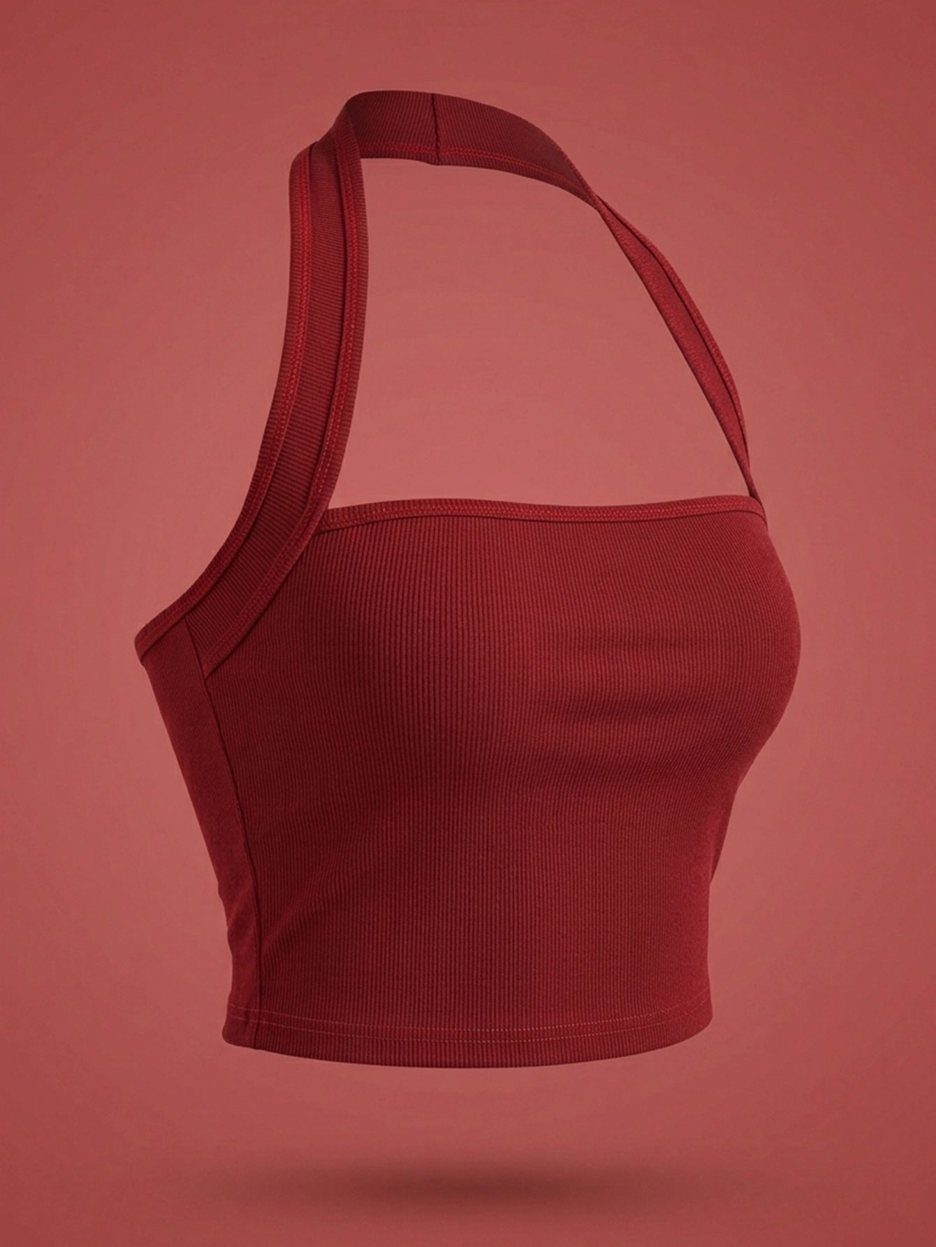 SHEIN Top DAZY Slim Fit Sleeveless Halter Crop Camisole Top