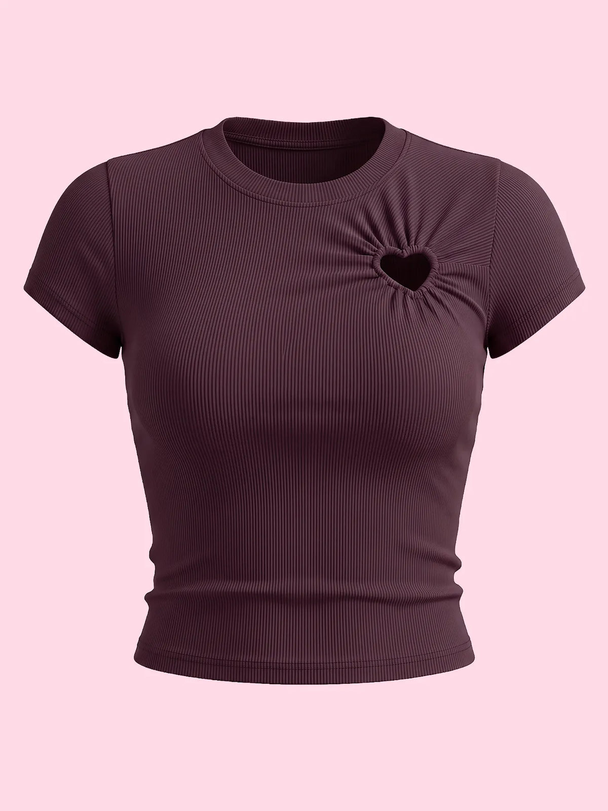 SHEIN Top DAZY Asymmetrical Short Sleeve Hollow Out Summer Top