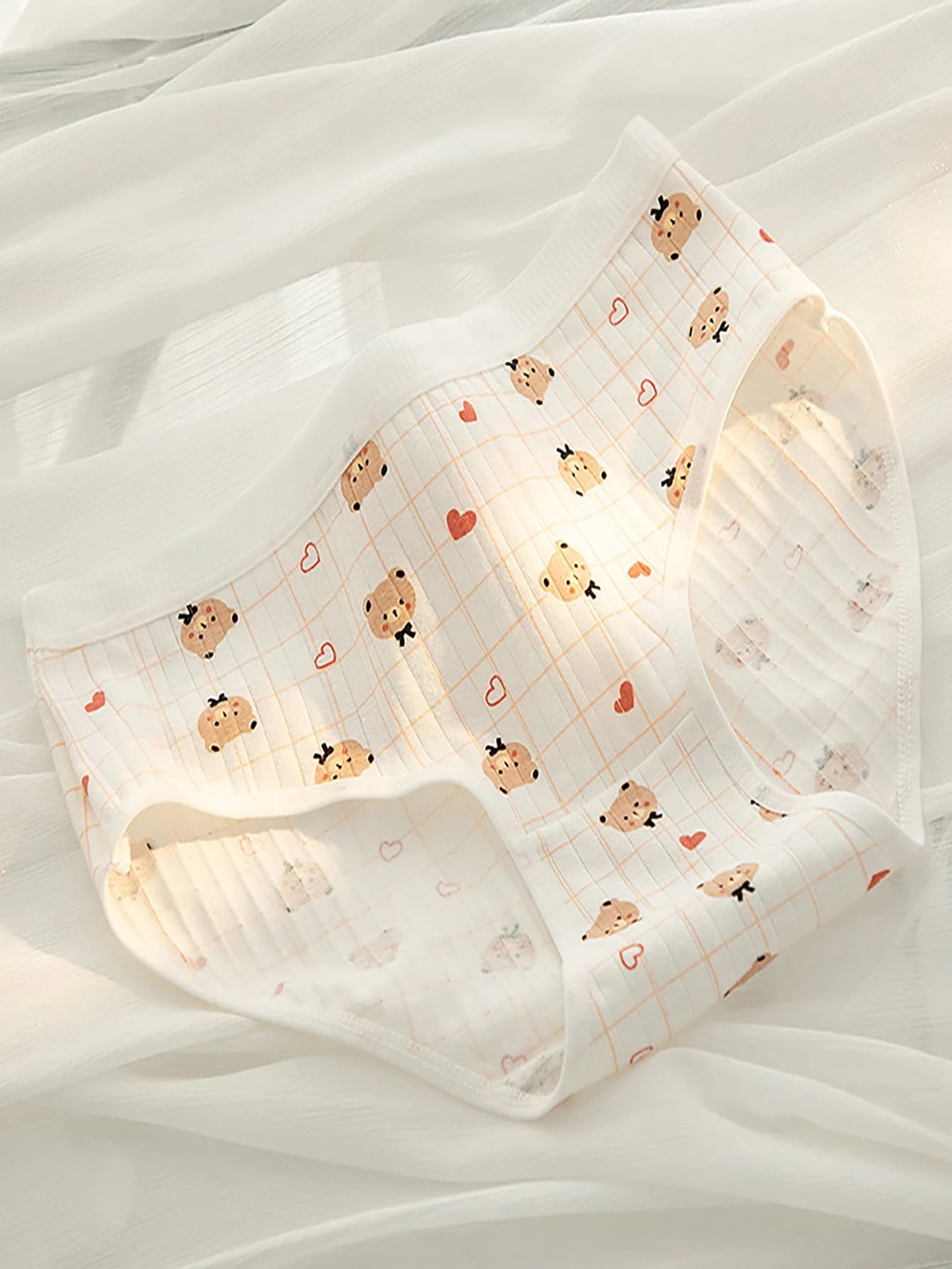 SHEIN 5pcs Women Thin Cotton Mid-Rise Underwear Panties Set