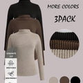 SHEIN LUNE 3-Piece/Set Solid-Color Basic Slim-Fit Soft Casual Tops