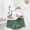 SHEIN Cozy Pixies Cartoon Animal Print Top and Shorts Set