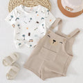 SHEIN Cozy Baby Pixies Bear Print Long Sleeve Set