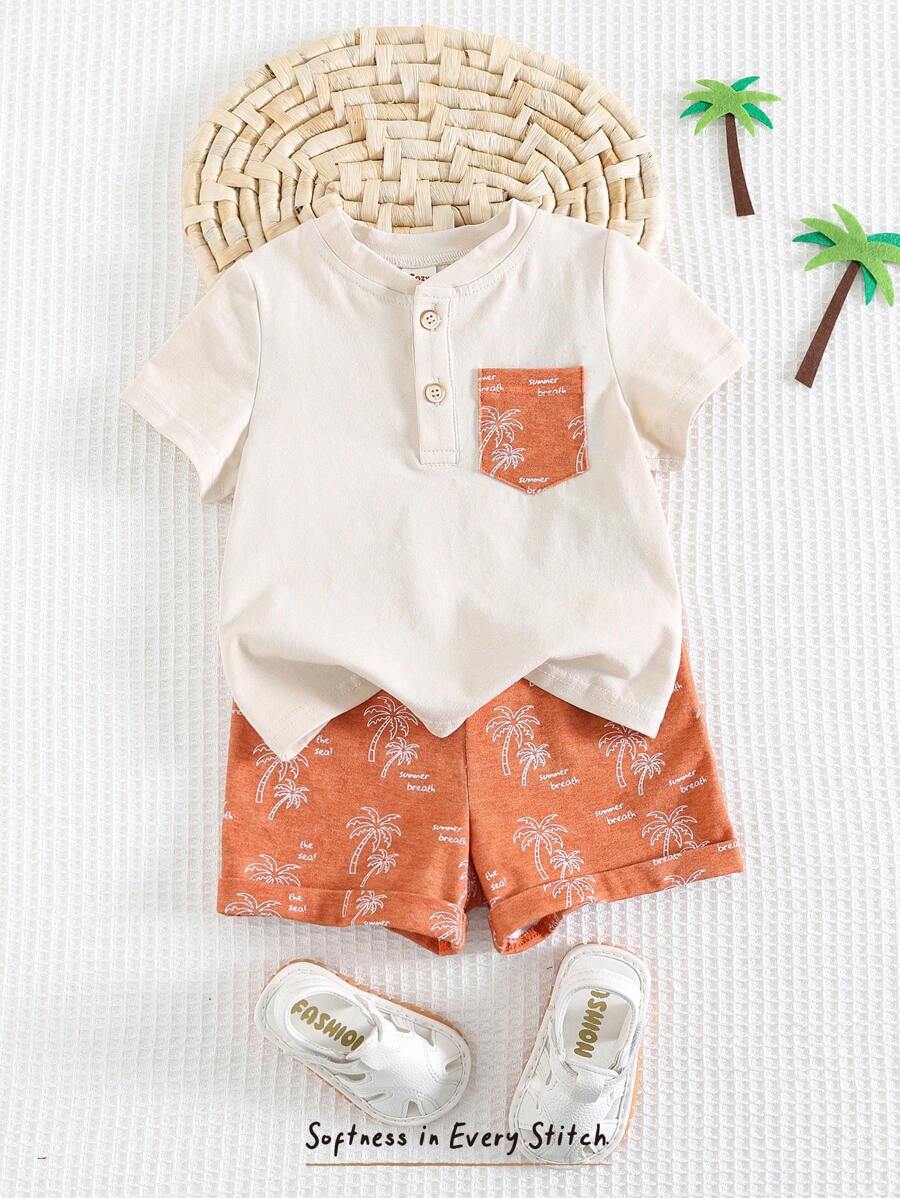 SHEIN Cozy Pixies Floral Print Top and Shorts Set