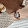 SHEIN Simple Gold Strap Quartz Watch Women
