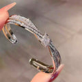 SHEIN Luxury Cubic Zirconia Bowknot Bracelet Women