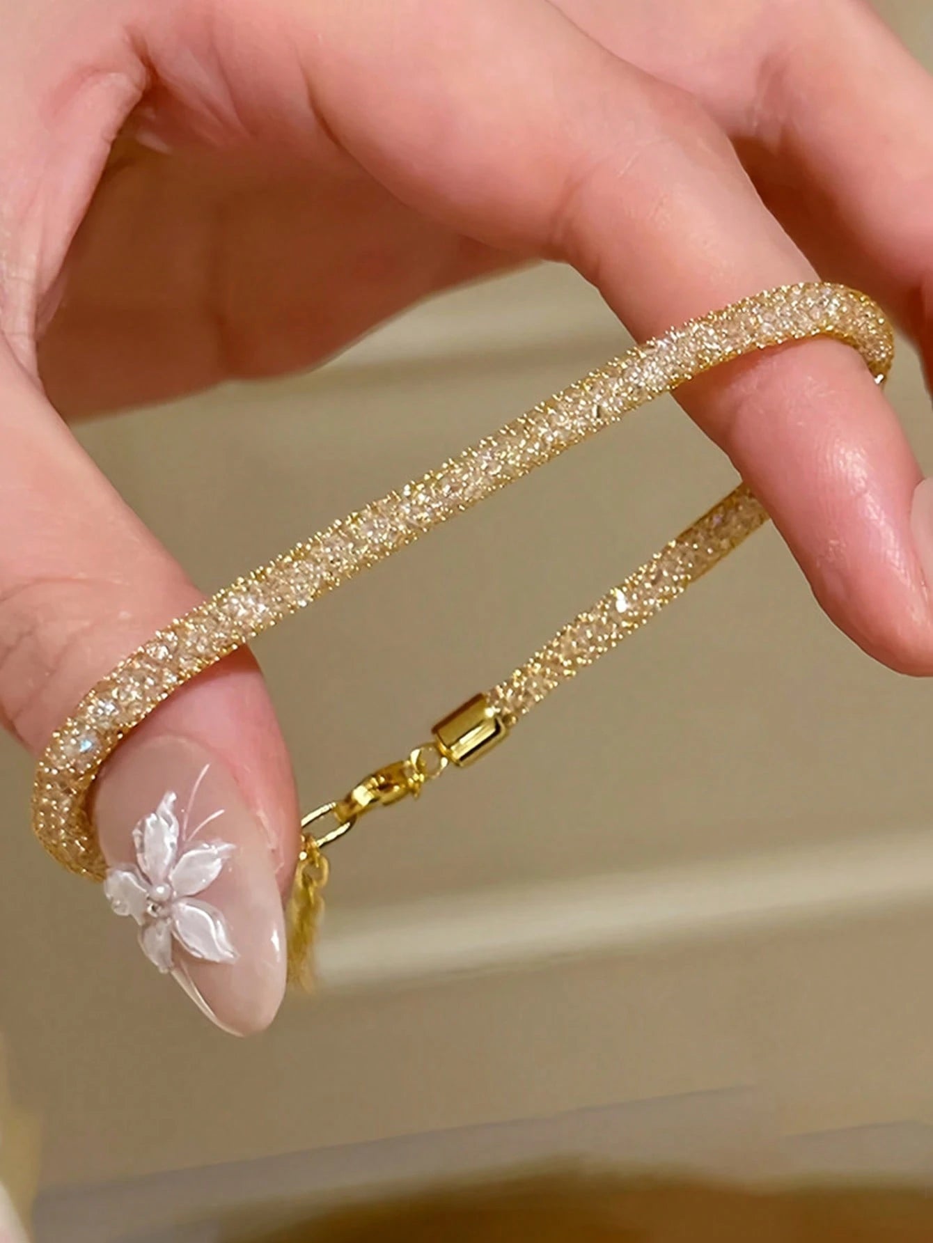 SHEIN Vintage Twisted Zirconia Wrapped Luxury Personalized Bracelet