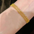 SHEIN Luxury Gold Zirconia Square Adjustable Bracelet Women