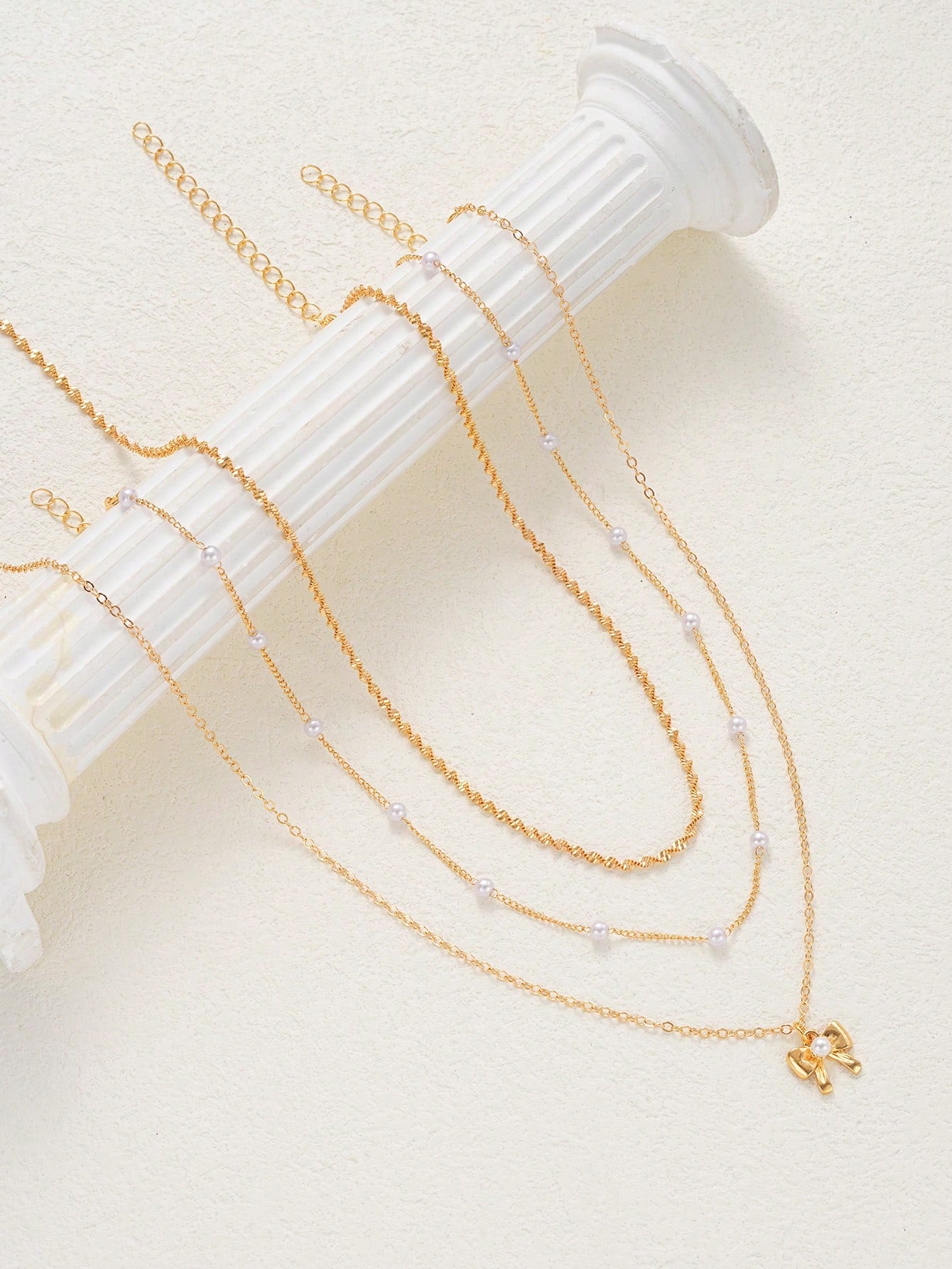 SHEIN 5pcs Y-Shaped Necklace Set Women