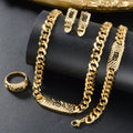 SHEIN 5pcs European Style Copper Jewelry Set Women
