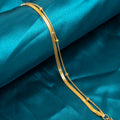 SHEIN Gold Plated Double Layered Bead Anklet Women
