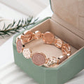 SHEIN Shiny Minimalist Round Bangle Bracelet Women