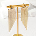 SHEIN 2pcs Elegant Chain Fringe Tassel Earrings Women