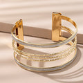 SHEIN Glitter Detail Cuff Bangle Bracelet Women