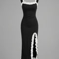 SHEIN Women Ruched Pleated A-Line Sleeveless Home Dress
