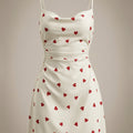 SHEIN Women Cutout Waist Ruched Strap Printed Sleepwear Dress
