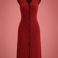 SHEIN Women V-Neck Button Front Color Block House Dress