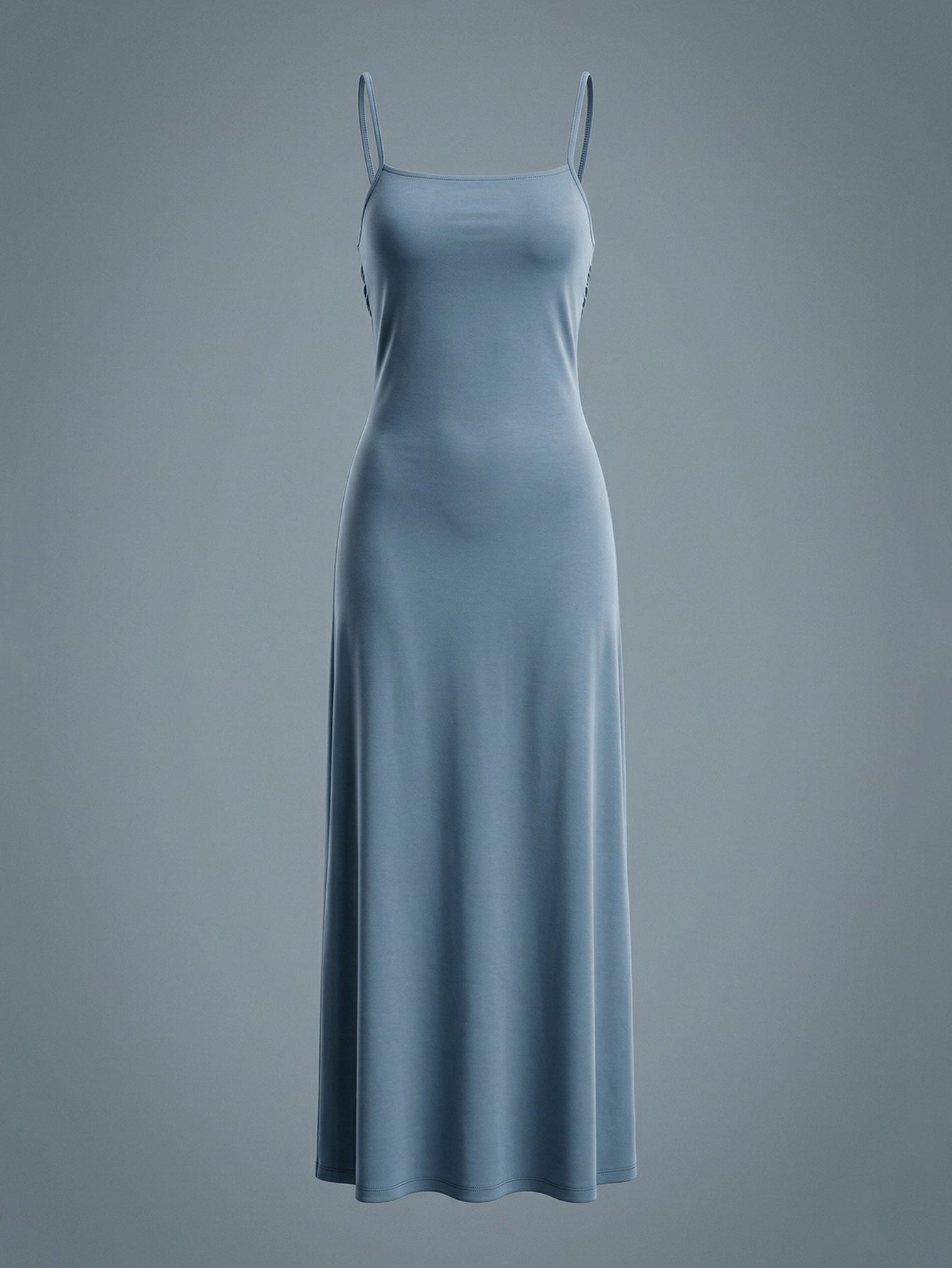 SHEIN Women Solid Backless Camisole Slim Fit Long Dress
