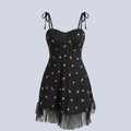 SHEIN Women's Snug Zone Floral Tie Shoulder Ruffle Hem Cami Nightdress Pajama Dress