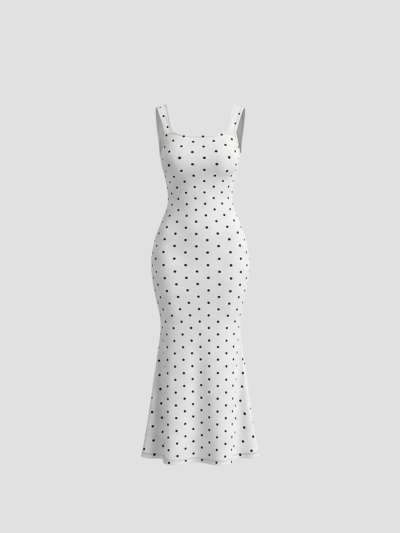 SHEIN Women's DAZY Polka Dot Backless Fitted Long Nightgown