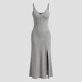SHEIN Women's DAZY Spaghetti Strap Waist Cinching Long Bodycon Sundress Back To School Dress