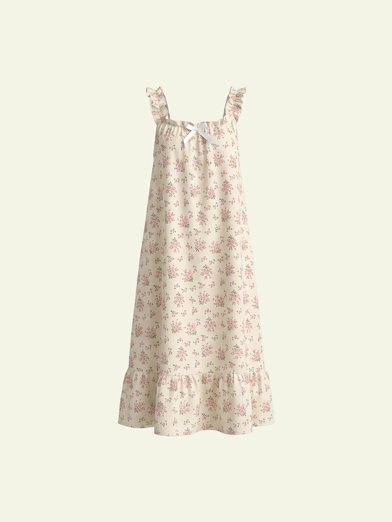 SHEIN Women's DAZY Ditsy Floral Frill Trim Cami Sleep Dress Pajama Moo Moo Night Dress