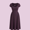 SHEIN Women's Feyla Solid Color Bowknot Decor Elegant Summer Dress