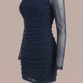 SHEIN Dress Dazy Sexy Glitter Off-Shoulder Party Dress