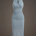 SHEIN Dress Dazy Women's Elegant Solid Pleated Asymmetric Sleeveless