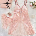SHEIN Women's Floral APRICOT Split Cami Sleepsuit Set and Underwear