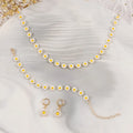 SHEIN Gold floral jewelry set