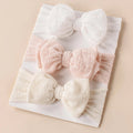 SHEIN 3pcs Baby Double Layer Bow Elastic Hair Bands