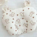 SHEIN Heart-Shaped Bear Pattern U-Shaped Baby Anti-Flat Head Pillow