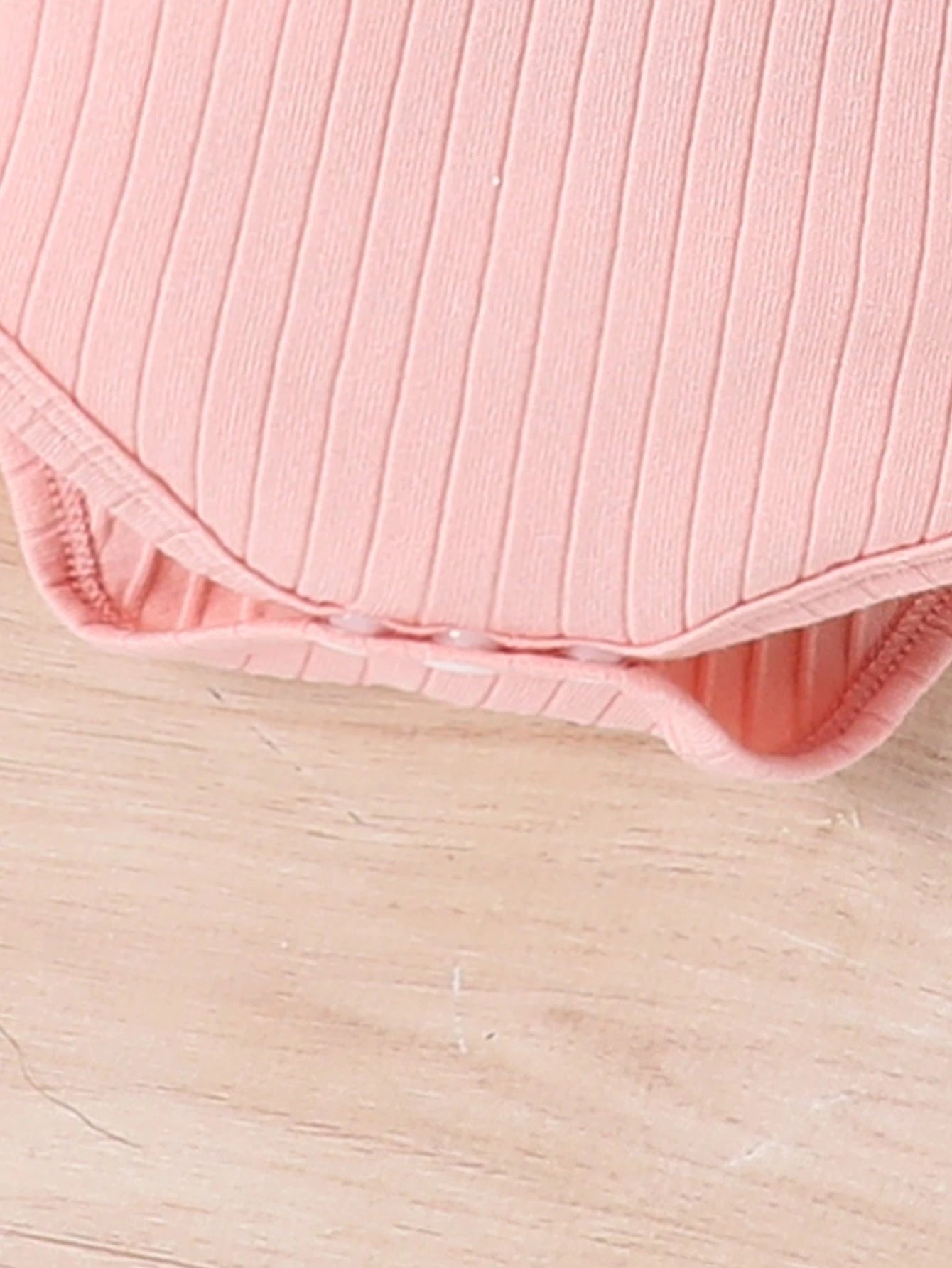 SHEIN Baby Girl 3pcs Ribbed Knit Bow Front Bodysuit