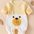 SHEIN Newborn Baby Boy Long Sleeve Cotton Jumpsuit One-Piece Outfit