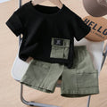 SHEIN Baby Boy Casual T-Shirt and Shorts Set